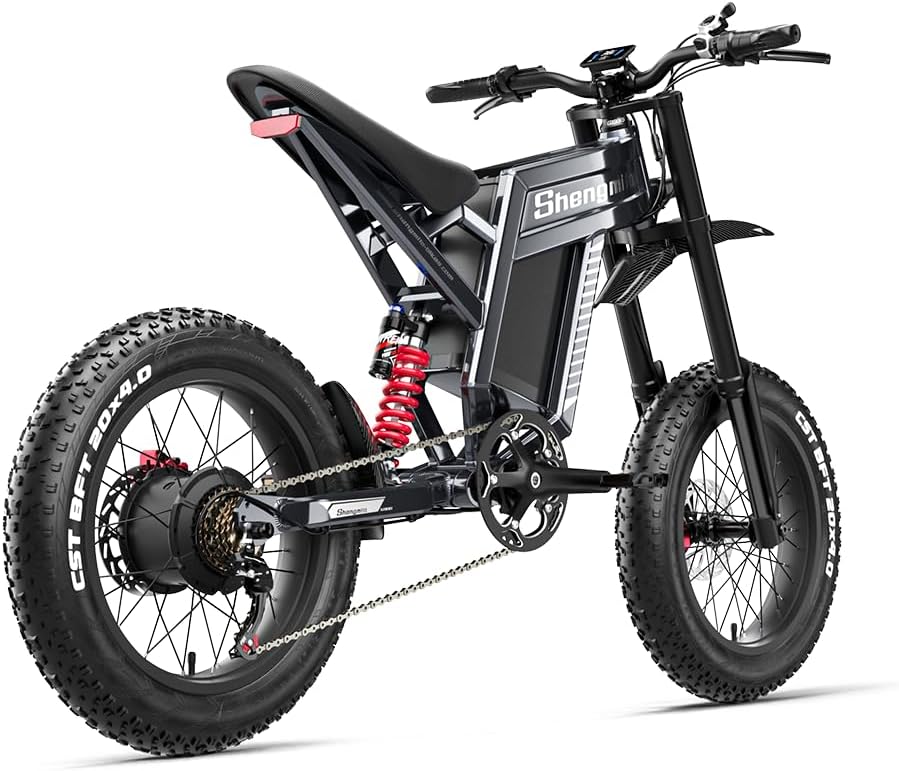 20" Fat Tire E-Bike: 60V 30Ah, Full Suspension, Hydraulic Brakes