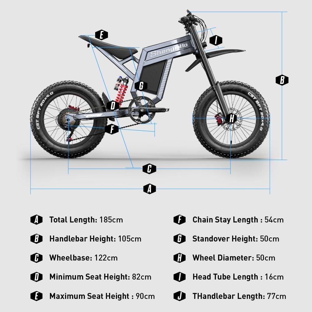 20" Fat Tire E-Bike: 60V 30Ah, Full Suspension, Hydraulic Brakes