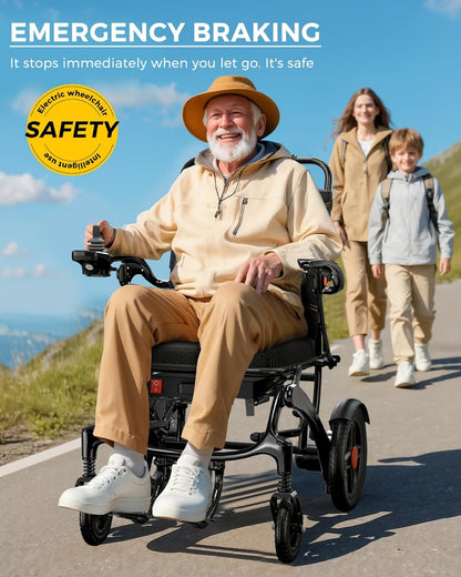 Foldable Carbon Fiber Electric Wheelchair - All-Terrain Power Chair