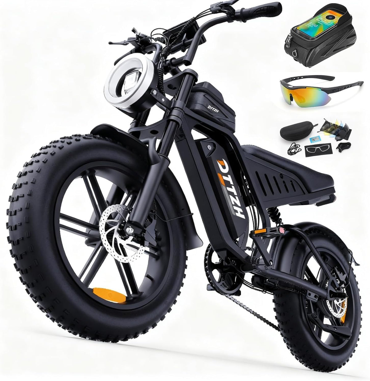 20" Fat Tire Electric Bike: 2500W, 60V, Full Suspension E-Bike