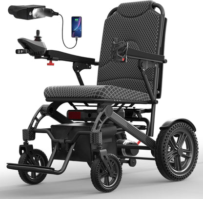 Folding Electric Wheelchair - 16-Mile, Dual 250W Motors
