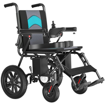 Folding Electric Wheelchair - 16-Mile, Dual 250W Motors