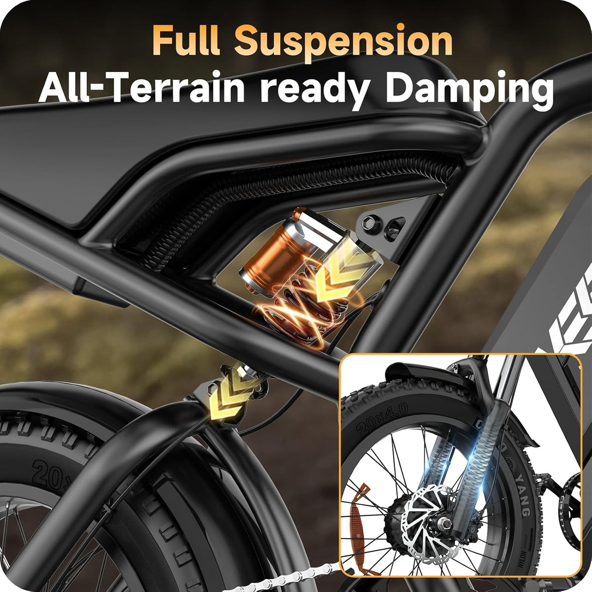 20" Fat Tire E-Bike: Dual 1500W, 48V 25Ah, Full Suspension