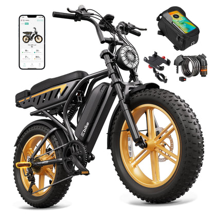 20" Fat Tire Electric Bike: 1500W, 48V, Dual Suspension E-Bike