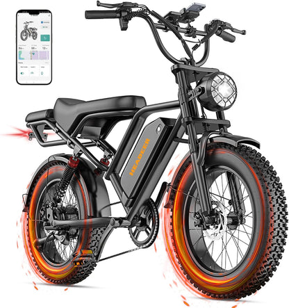 20" Fat Tire Electric Bike: 250W, 48V 20Ah, Dual Suspension