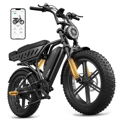 20" Fat Tire Electric Bike: 1500W, 48V, Dual Suspension E-Bike