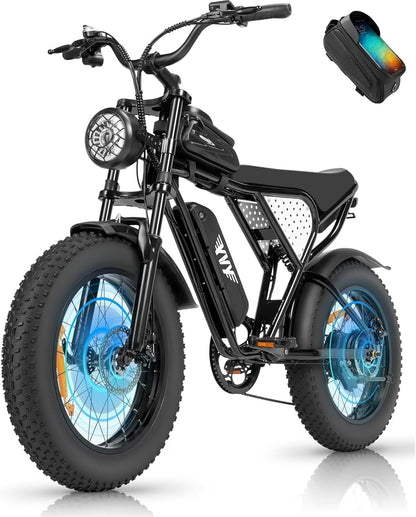 20" Fat Tire Electric Bike - 250W, 48V 15.6Ah, Dual Suspension