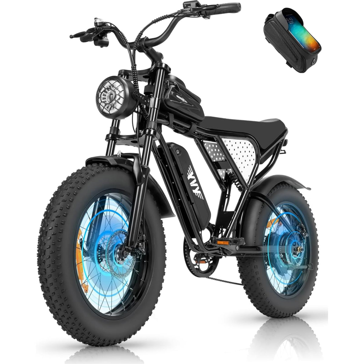 20" Fat Tire Electric Bike - 250W, 48V 15.6Ah, Dual Suspension