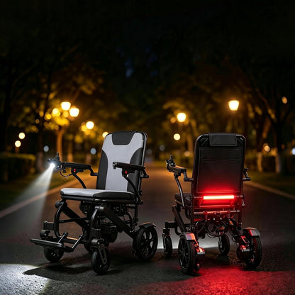 Lightweight Electric Wheelchair for Adults & Seniors – 600W Dual Motor, 15KM Range, One-Hand Joystick Control