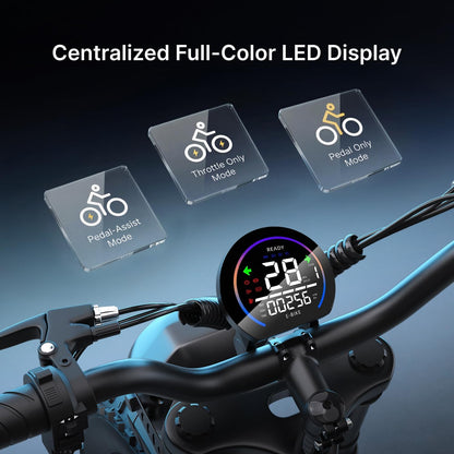20" Fat Tire Electric Bike: 2000W, 48V, Dual Suspension E-Bike
