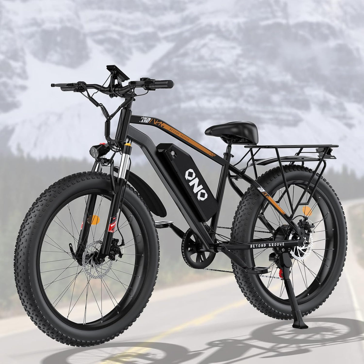 26" Fat Tire Electric Mountain Bike 1500W 48V 15Ah 7-Speed