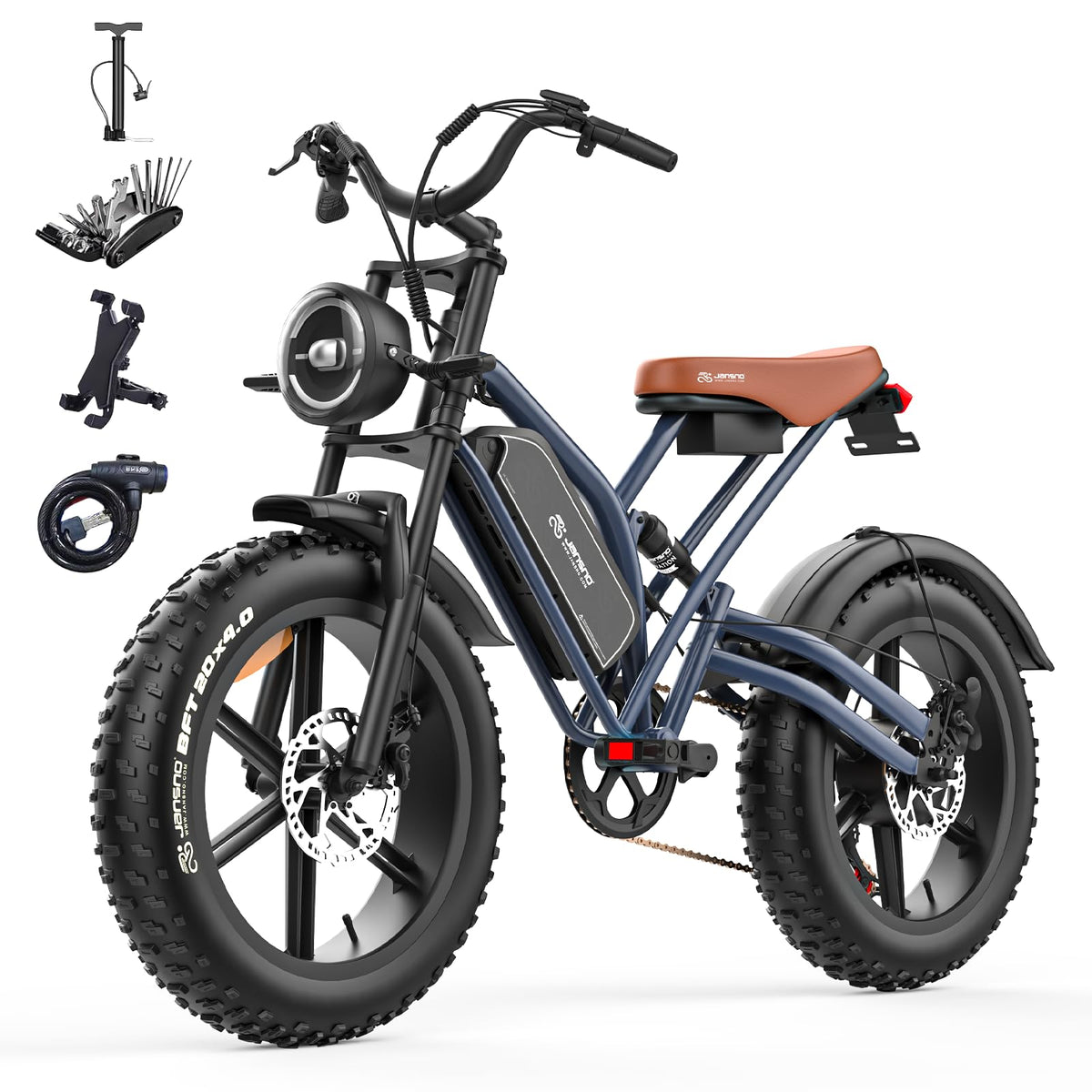20" Fat Tire Electric Bike - 250W, 48V 17Ah, Full Suspension