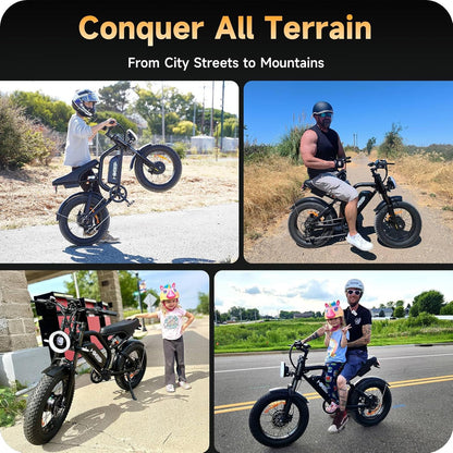 20" Fat Tire E-Bike: Dual 1500W, 48V 25Ah, Full Suspension