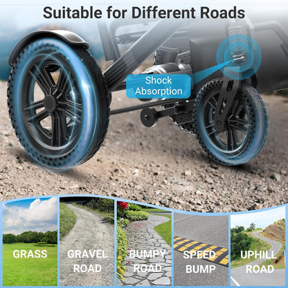Folding Electric Wheelchair - 16-Mile, Dual 250W Motors