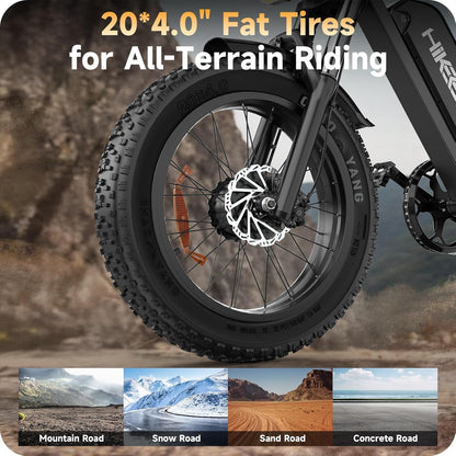 20" Fat Tire E-Bike: Dual 1500W, 48V 25Ah, Full Suspension