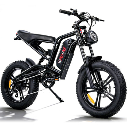 1000W Fat Tire Electric Bike, 48V 13Ah E-Bike, Removable Battery
