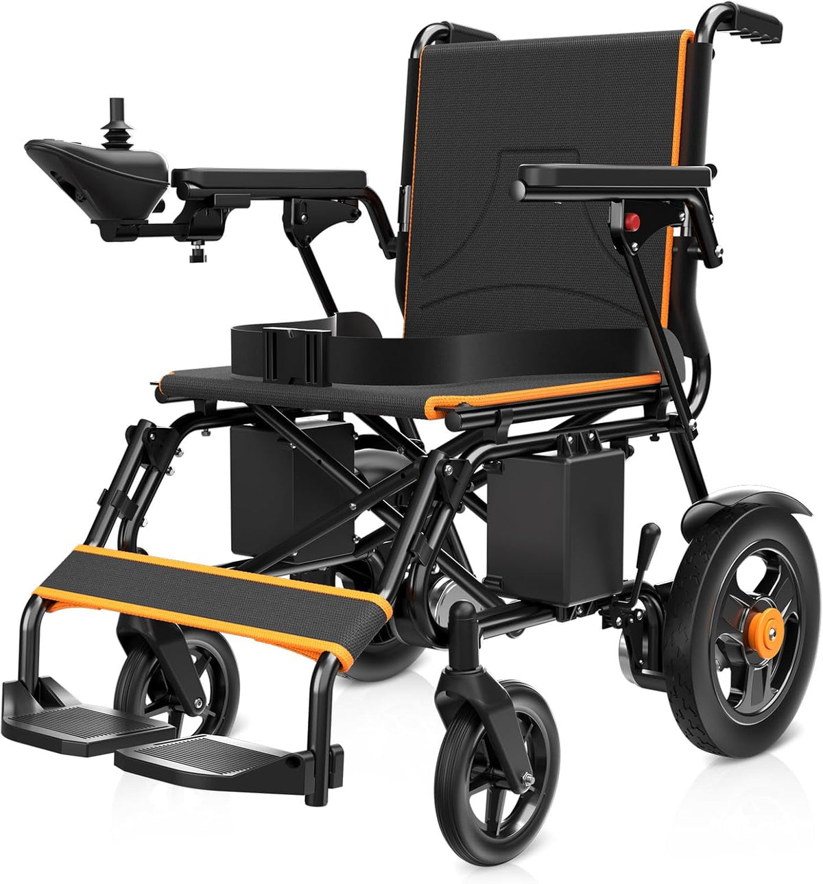 Foldable Electric Wheelchair: Dual Motor, 15 Mi, 350lb Capacity