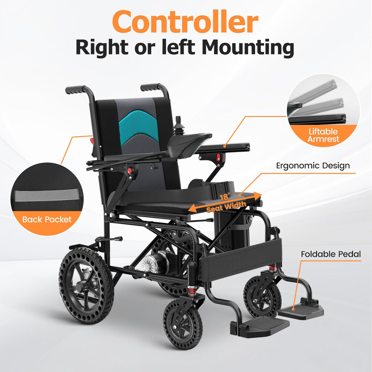 Lightweight All-Terrain Power Chair - 15-Mile Range